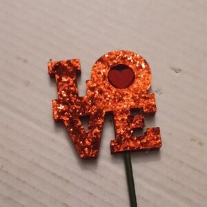 $4 Add-on Glittery "LOVE" Decorative Flower Bouquet Ornament